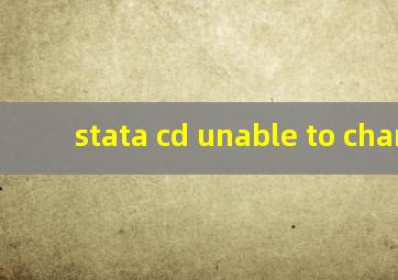 stata cd unable to change
